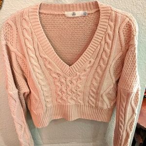 Missguided Cropped Cable-Knit Sweater